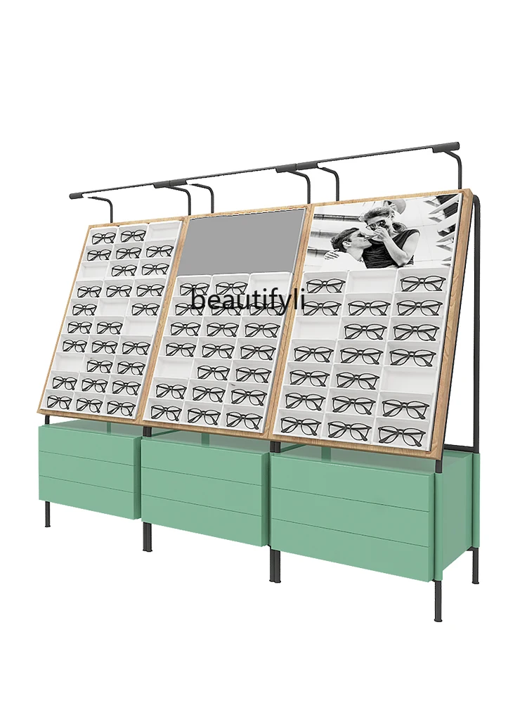 

zq Sunglasses Display Combination Double-Sided Store Mall Central Area Sunglasses with Lights Display Container D4