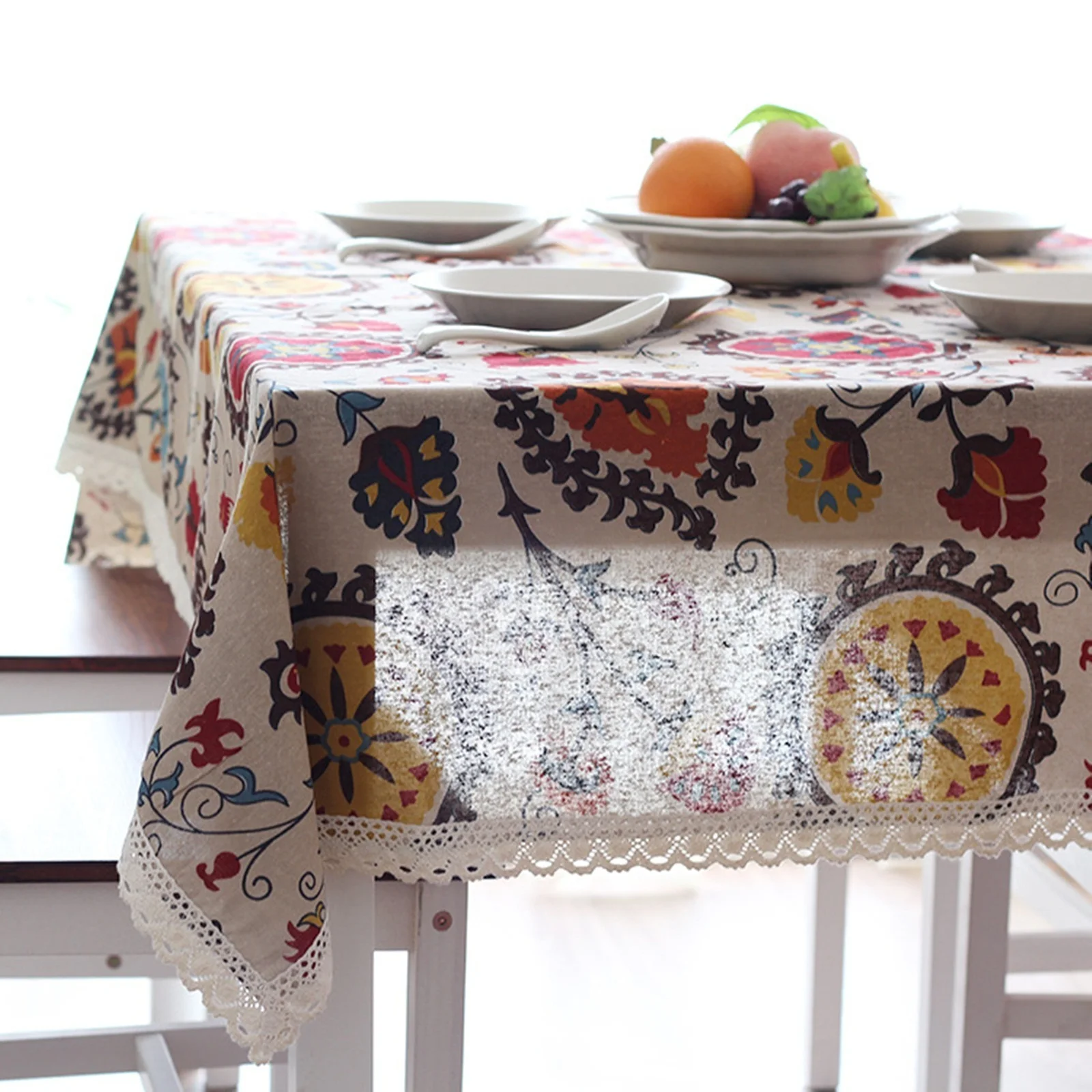 

Скатерти из хлопка, водонепроницаемые чехлы для стола, Подсолнухи, красочный обеденный стол, кофейный столик, Декор