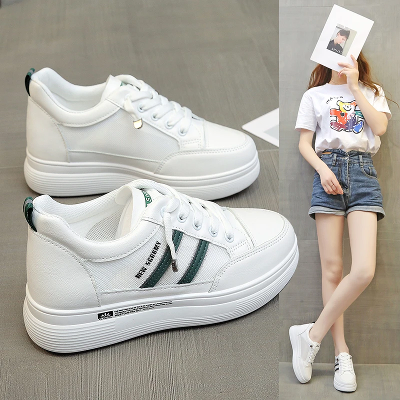 Женские кроссовки на платформе повседневная обувь из высококачественной