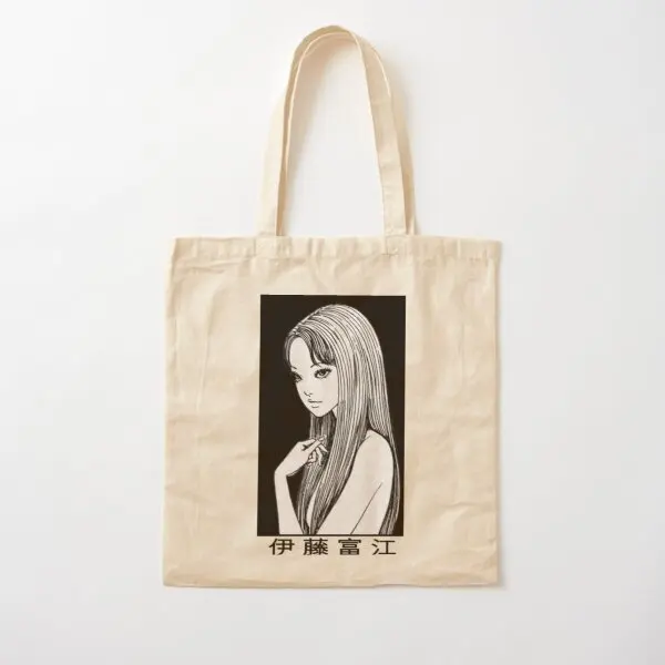 

Tomie Junji Ito Cotton Canvas Bag Tote Casual Grocery Printed Women Fashion Ladies Shoulder Bag Unisex Shopper Fabric Travel