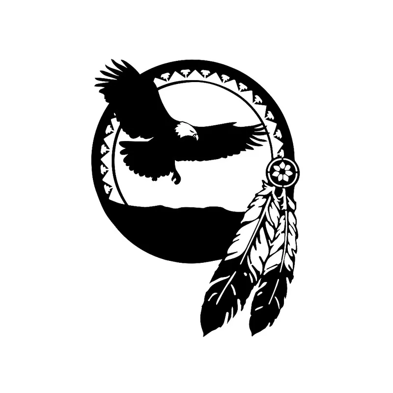 

Car Stickers Decor Motorcycle Decals Fashion Dream Catcher Bald Eagle Decorative Accessories Creative PVC,18cm*16cm