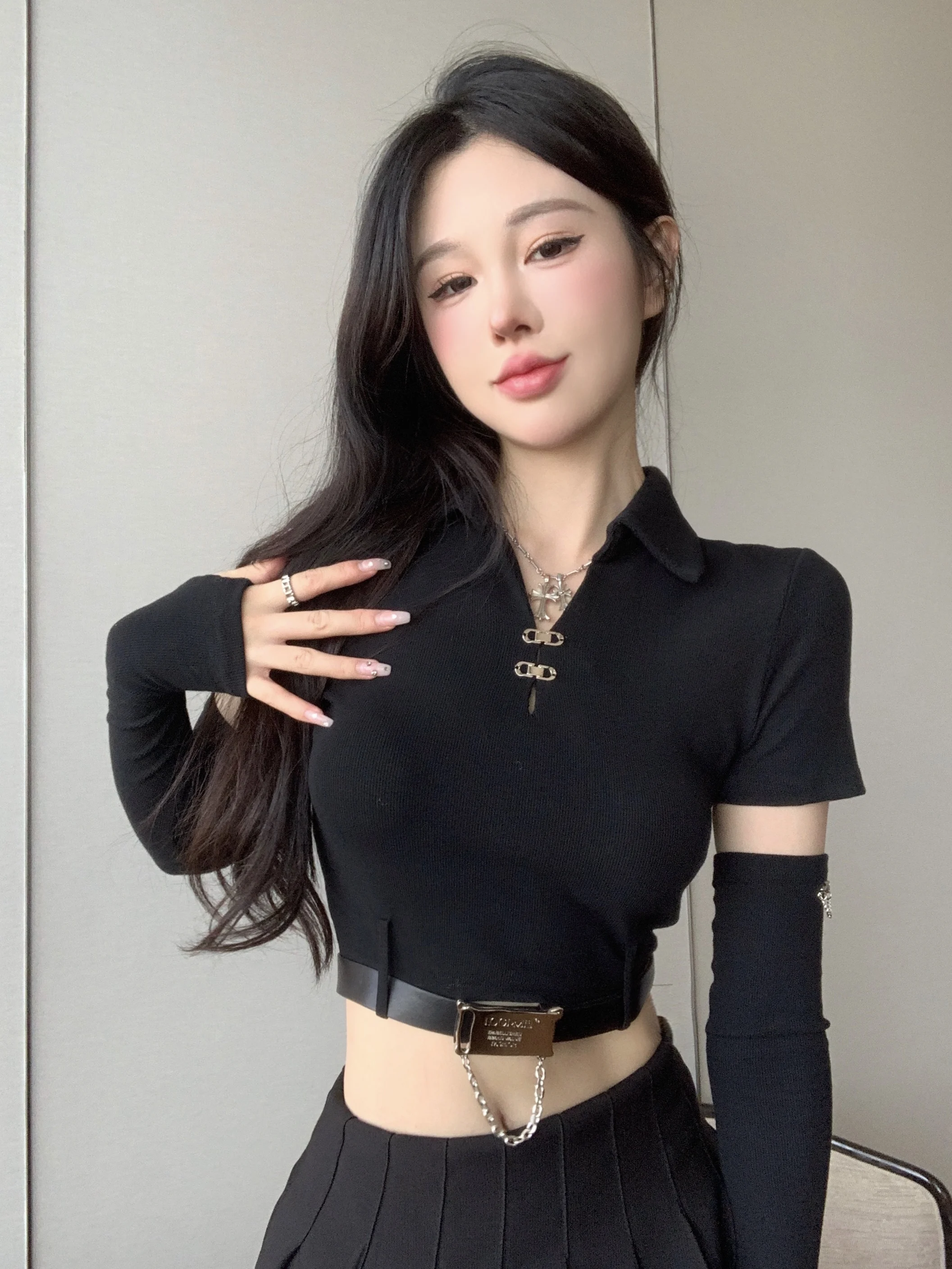 

2023 Shirts for Women Short Sleeve Tunic Fashion Tshirts Turn Down Collar Sexy Tops 2023 Blusas Mujer De Moda Y2k T Shirt