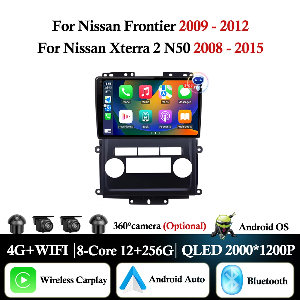 Android Auto Carplay для Nissan Frontier 2009-2012 Xterra 2 N50 2008-2015 Автомобильный радиоприемник