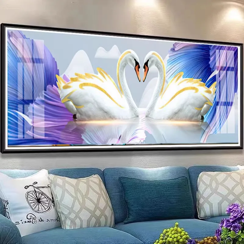 Готовый продукт ручной работы для вышивки крестиком с отпечатком сердца