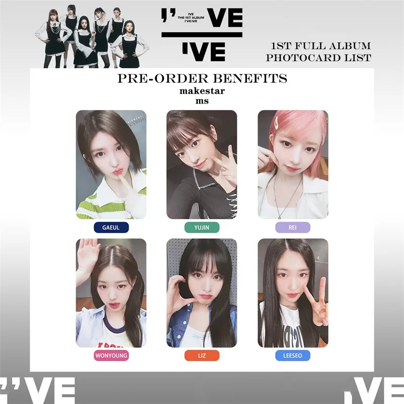

Kpop Idol 6Pcs/Set Lomo Card IVE Postcard Album New Photo Print Cards Picture Fans Gifts Collection LIZ Wonyoung