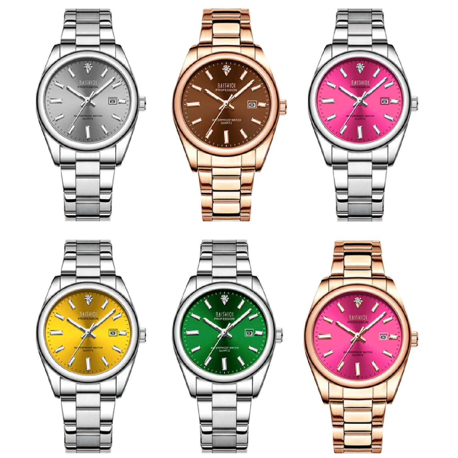 BIDEN Luxury Brand Women Quartz Watch Stainless Steel Fashion Ladies Dress Bracelet Wrist Watches Female Gifts relogio feminino enlarge