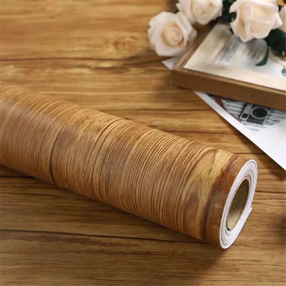 

Wood Grain Peel and Stick Wallpaper Vinyl Self Adhesive Rustic Removable Contact Paper Plank for Countertop Cabinet Table Decor