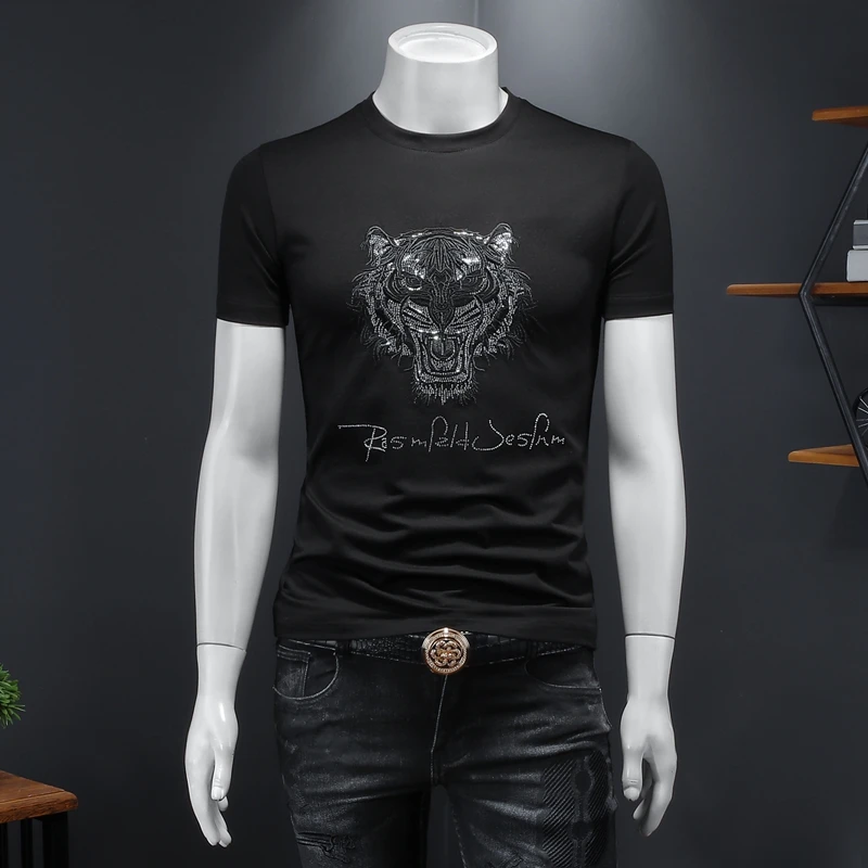 Футболка Мужская/Женская Базовая облегающая с круглым вырезом однотонная