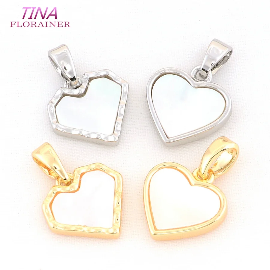 14K Gold Color Brass with Shell Heart Star Moon Cross Charms Pendants Necklace Earrings Jewelry Making diy Supplies Accessories