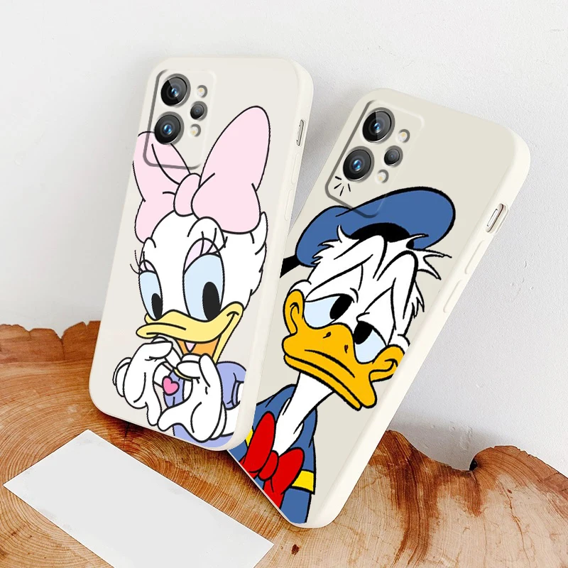 

Disney Donald Duck Art Phone Case For OPPO Realme 50A 50i Q3S Q5i C21Y C11 GT Neo3 Neo2 9 9i 8 8i 7 Pro Plus Liquid Rope