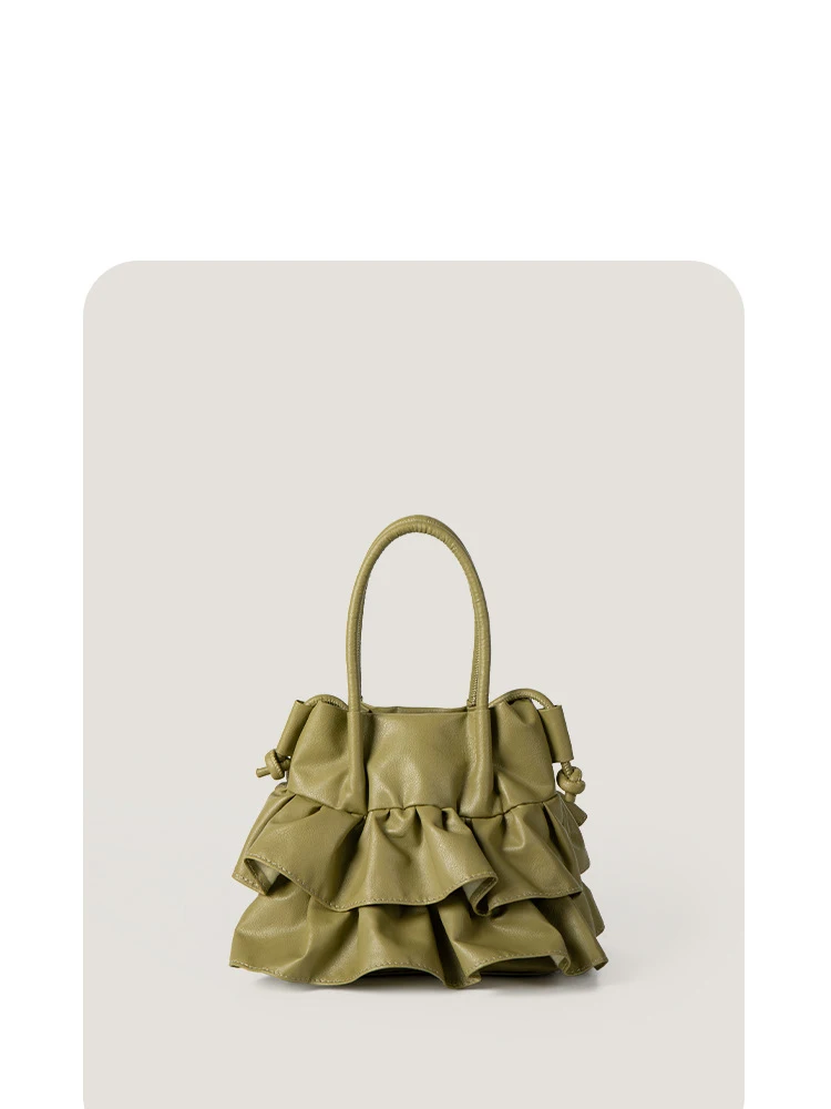 Складные дизайнерские мини сумки через плечо для женщин 2024 весна/лето Y2K оборки