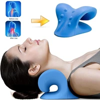 cervical spine stretch gravity muscle relaxation traction neck stretcher shoulder massage pillow relieve pain spine correction