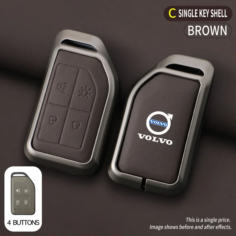 

Чехол для автомобильного ключа из сплава Zine, чехол-держатель для Volvo FH16 RC FM EVRO 6 fh CARGO 555 FM, тяжелый ключ грузовика, полная защита, аксессуар