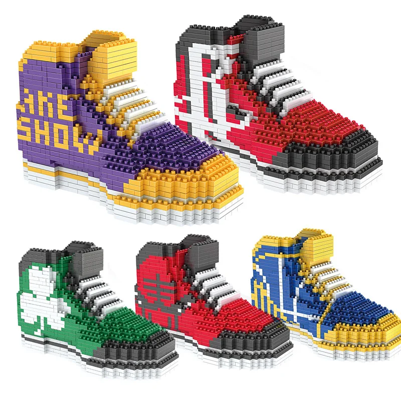 

Mini Building Blocks Shoe Model Diy Sneaker Model Brick Toys Basketball Shoes Building Blocks Boyfriend Gift for Basketball Fans