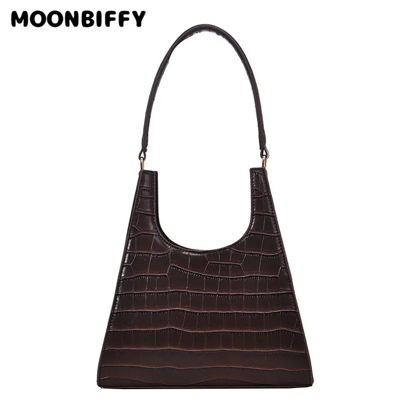 

Кожаные сумки на плечо во французском стиле, дамская сумочка в форме полумесяца, однотонные модные ретро-сумки, кошелек, Осень-зима