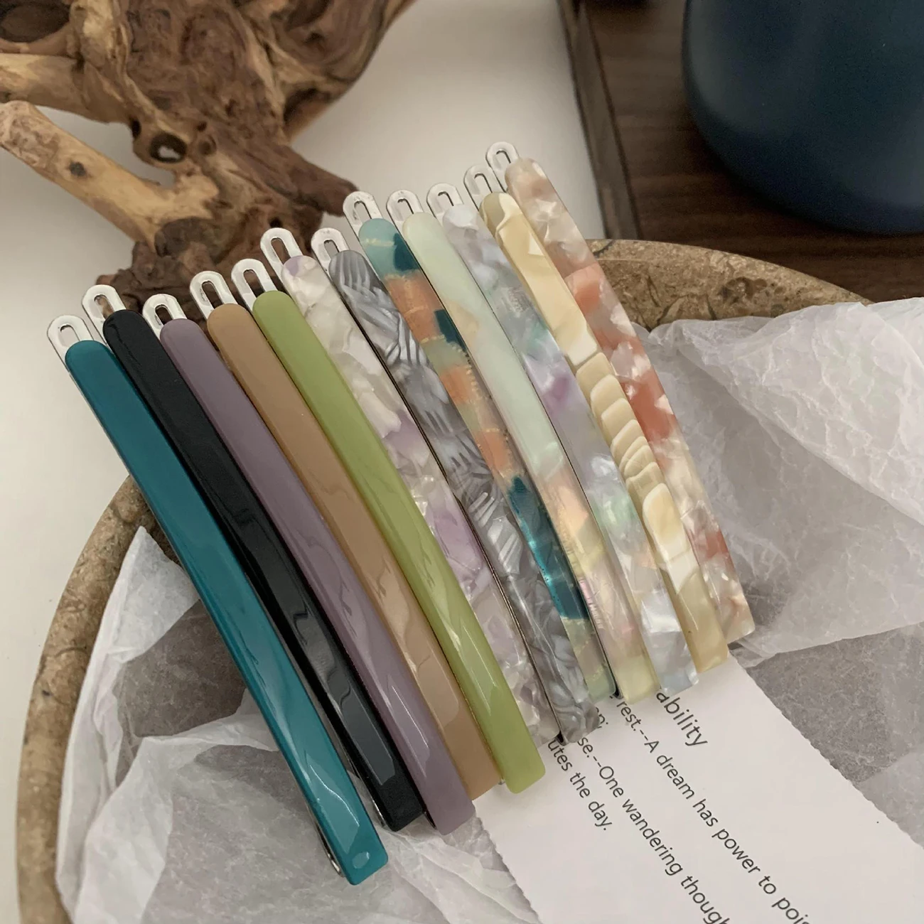 

Color Floral Clip Ponytail Hairpin Hair Clip Girl Cellulose Acetate Japanese Hair Accessories for Women Summer Trendy Wholesale