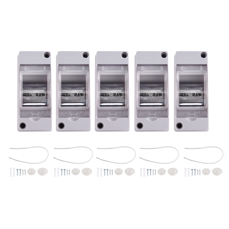 

5PCS HT Series Outdoor Waterproof Electrical Distribution Box PC Plastic Junction Wire Box Distribution Box