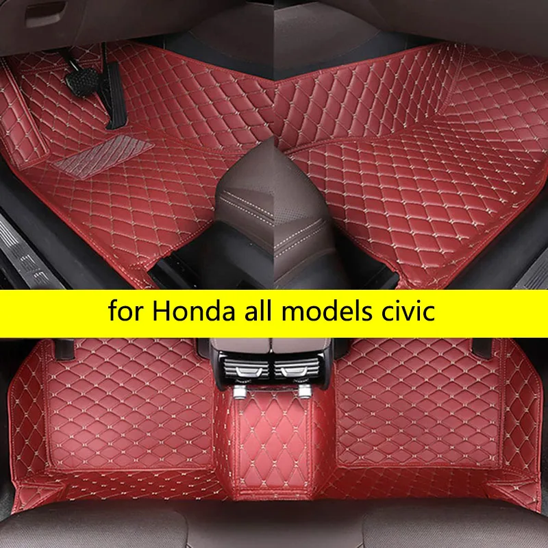 

CRLCRT Custom car floor mats for Honda all models civic fit accord odyssey city crz crv urv GIENIA Jade Elysion CIIMO Spirior