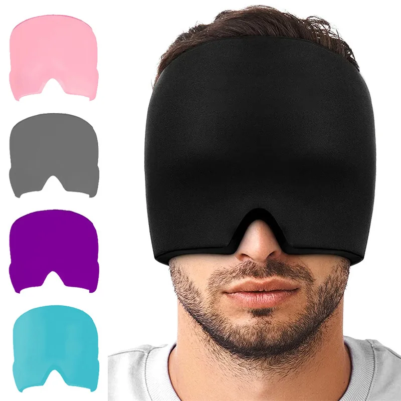 

Gel Ice Compress Mask Facial Headache Hat Cold Therapy Eye Mask Physical Cooling Analgesic Relax Sleep Aid Health Care Tools