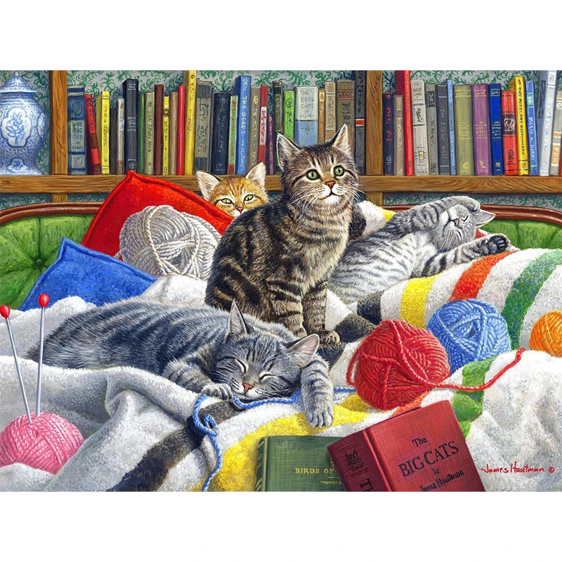 

5D DIY Diamond Painting "Cat wool animal" Embroidery Cross Stitch Picture Full Square/Round Drill Home Decor Gift Birthday Gift