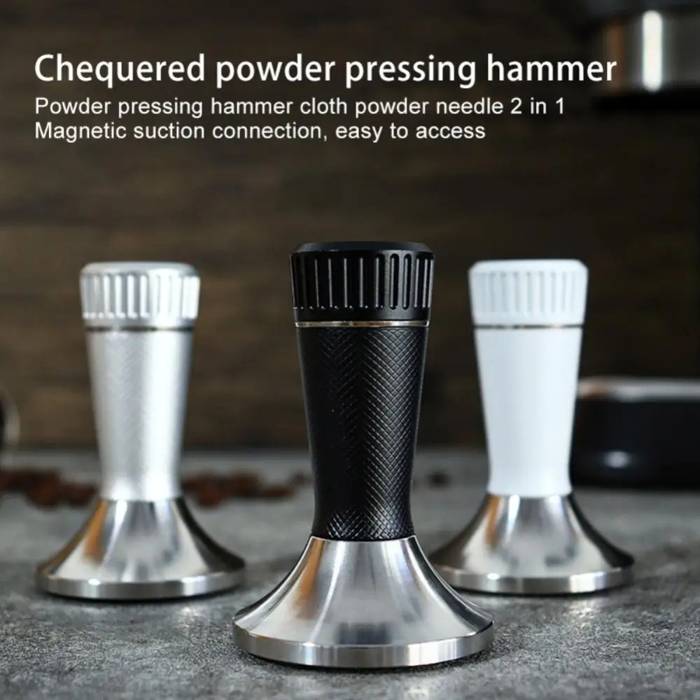 

Stainless Steel Powder Press Hammer Italian Coffee Machine Cloth Powder Machine Reticulated Series Espresso Maker Coffee Tamper