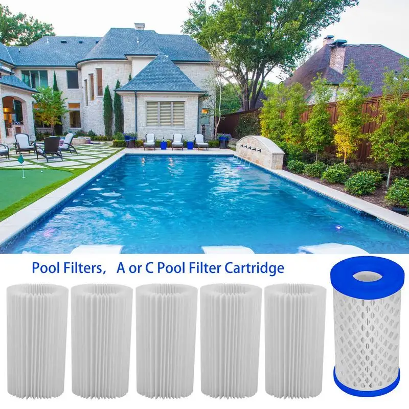 

Набор съемных фильтров для бассейна, сменный картридж для насоса, совместимый с большинством аксессуаров для бассейна типа A/C