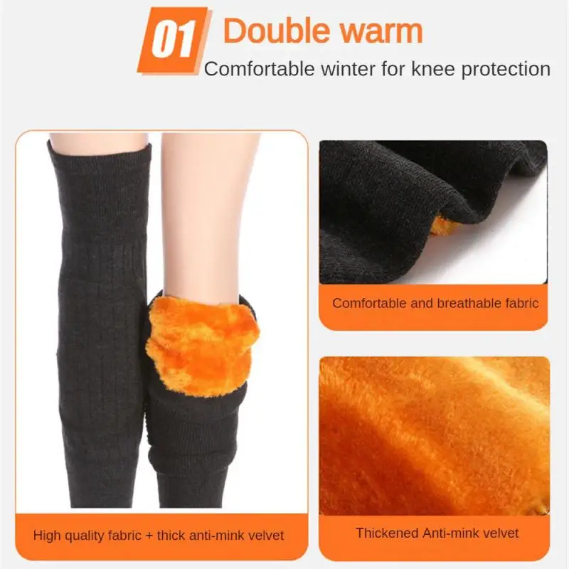 10/5/3/1 шт. осенние и зимние утолщенные бархатные теплые наколенники универсальные