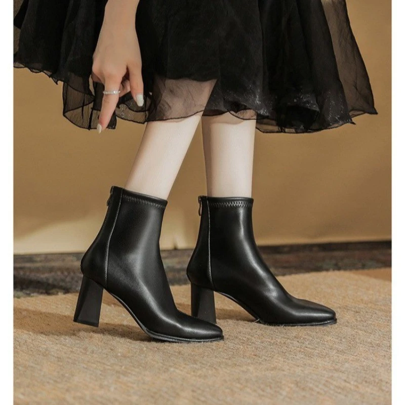 Новинка 2024 универсальная женская двойная юбка с квадратным носком модные