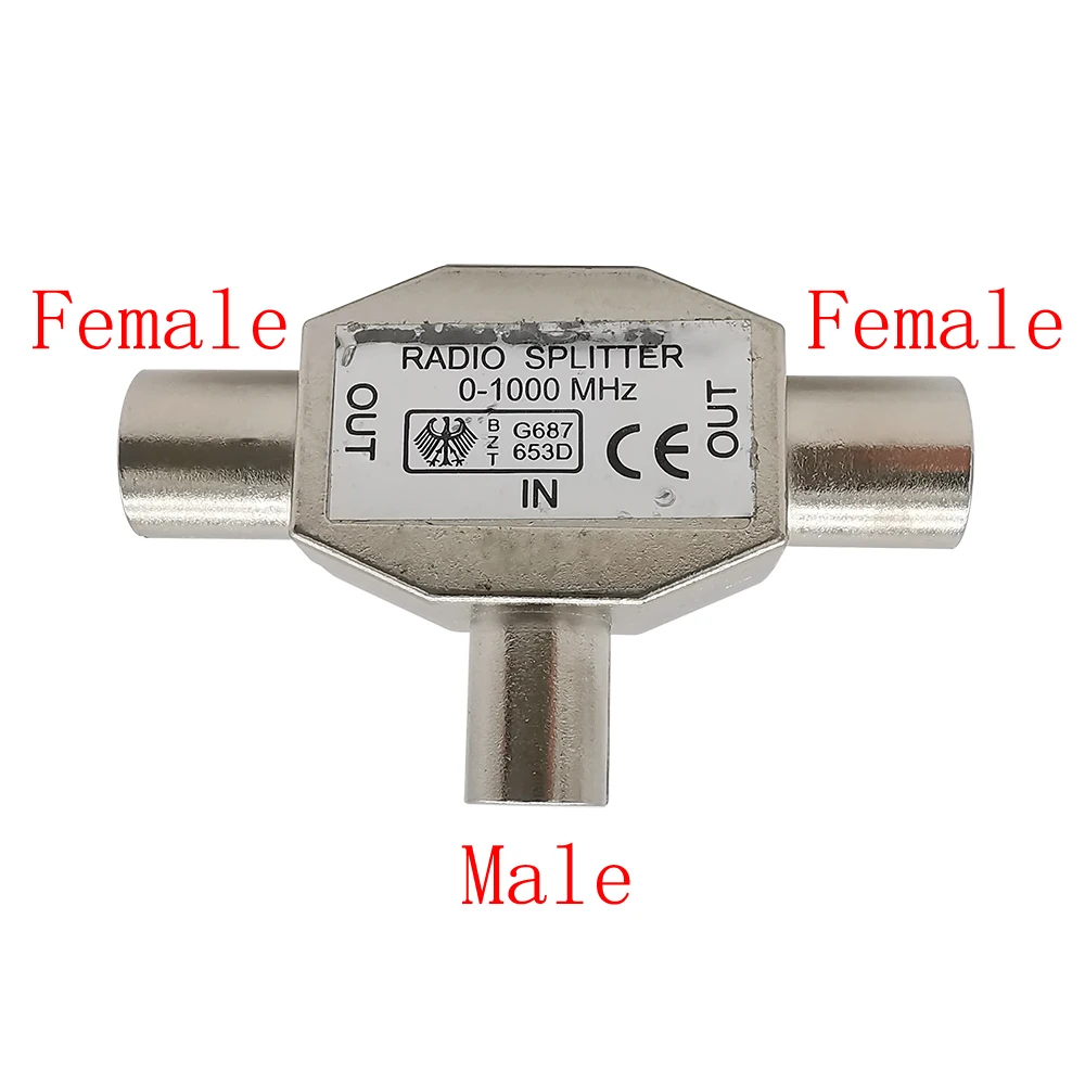 

Металлический ТВ 1 штекер на 2 гнезда антенна разделитель коаксиальный разъем штекер ТВ антенны тройник преобразовательный интерфейс распр...