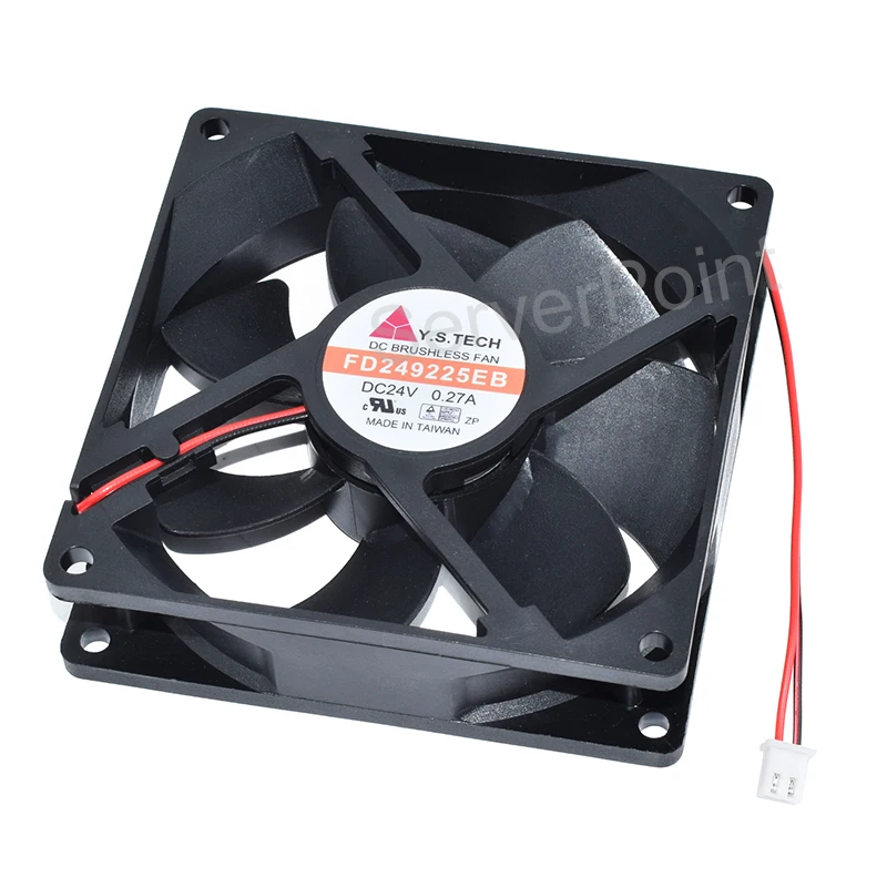 Новый квадратный охлаждающий вентилятор Y.S.TECH FD249225EB DC24V 0.27A 9025 90*90*25 мм с двумя проводами