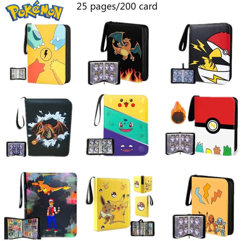 

Pokemon Double Pocket Binder Cards Collectors Album Anime Game Card Portable Storage Case Top Loaded List Toy Gift for Kid