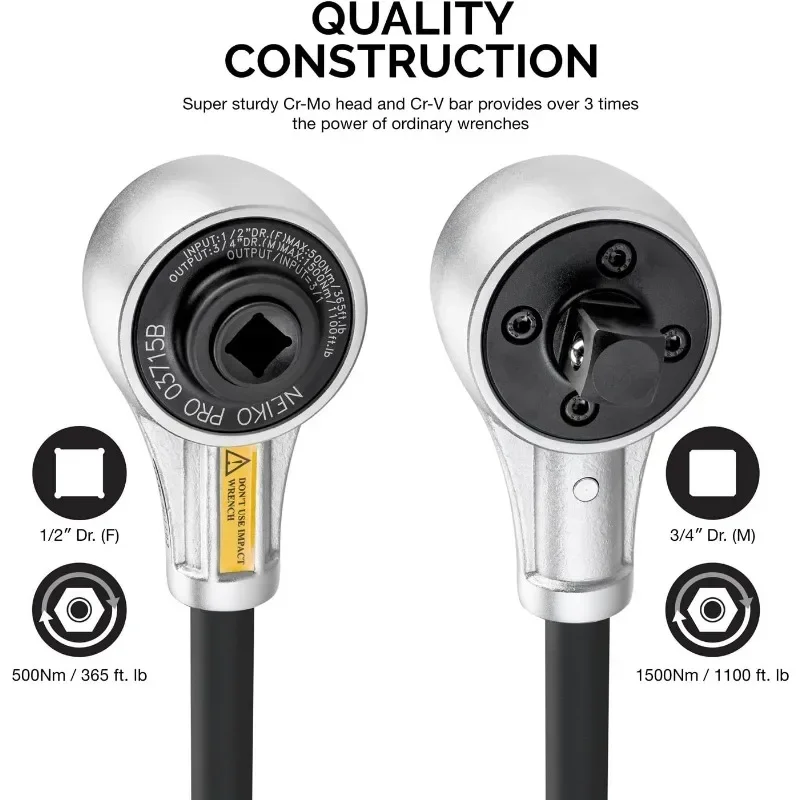 Для Llave dinamométrictrica para trabajos pesados herramiadora de Torsion 1100 Libra cr-mo y cromo-vanadio