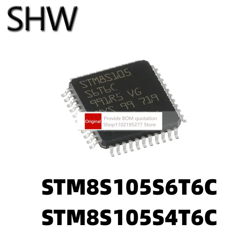 

8-битный микроконтроллер STM8S105S6T6C 105S4T6C MCU, 1 шт.