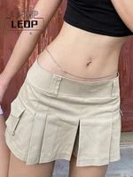 ledp womens skirt style cute pleated tennis skirt womens korean fashion low waist card pleated skirt y2k bottoms mini skirt