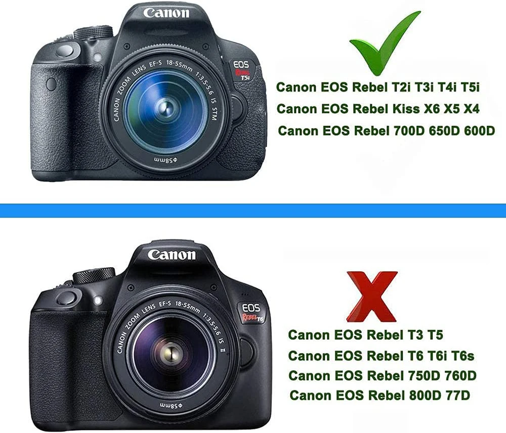 Адаптер постоянного тока USB-конвертер муляж аккумулятора для Canon EOS Rebel T5i T3i T4i T2i Kiss