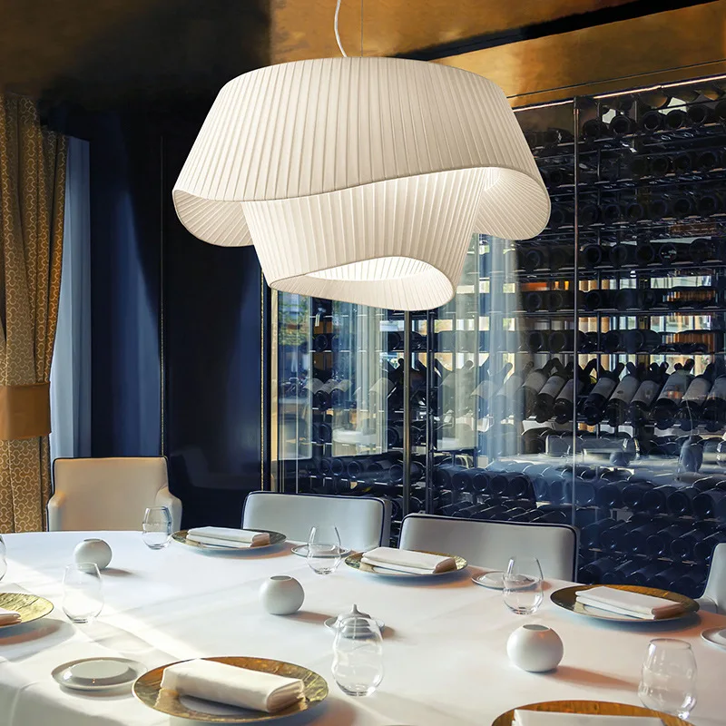 

Тканевый подвесной светильник в скандинавском стиле, современный минималистичный декоративный светильник для спальни, столовой, гостиной,...