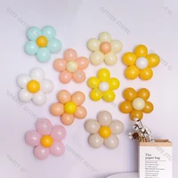 set of 371017pcs daisy flower balloon party decoration baby shower birthday decorations dusty pink maca light blue background