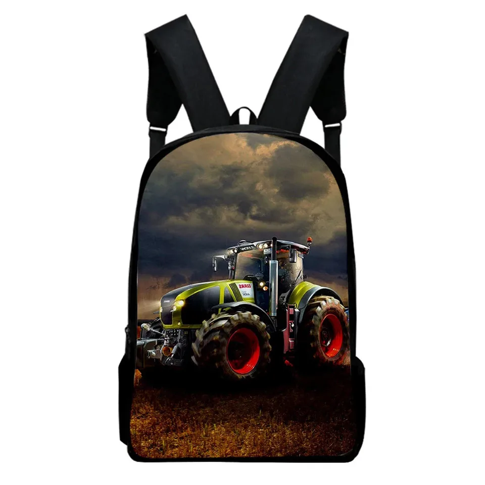 

Tractor Pattern Backpack Set Teenagers Boys Girls Toddler Harajuku Cartoon Kid School Book Bags Men Women Rock Mochila Bolsa