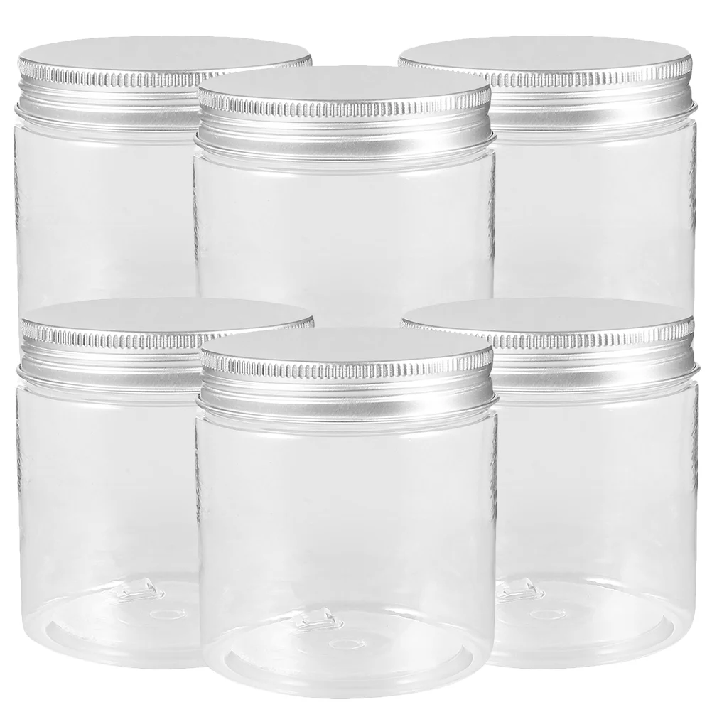 

6 Pcs Aluminum Lid Mason Jars Salad Can Food Holder Household Glass Storage Container Honey Sealed Mini Terrarium Lids