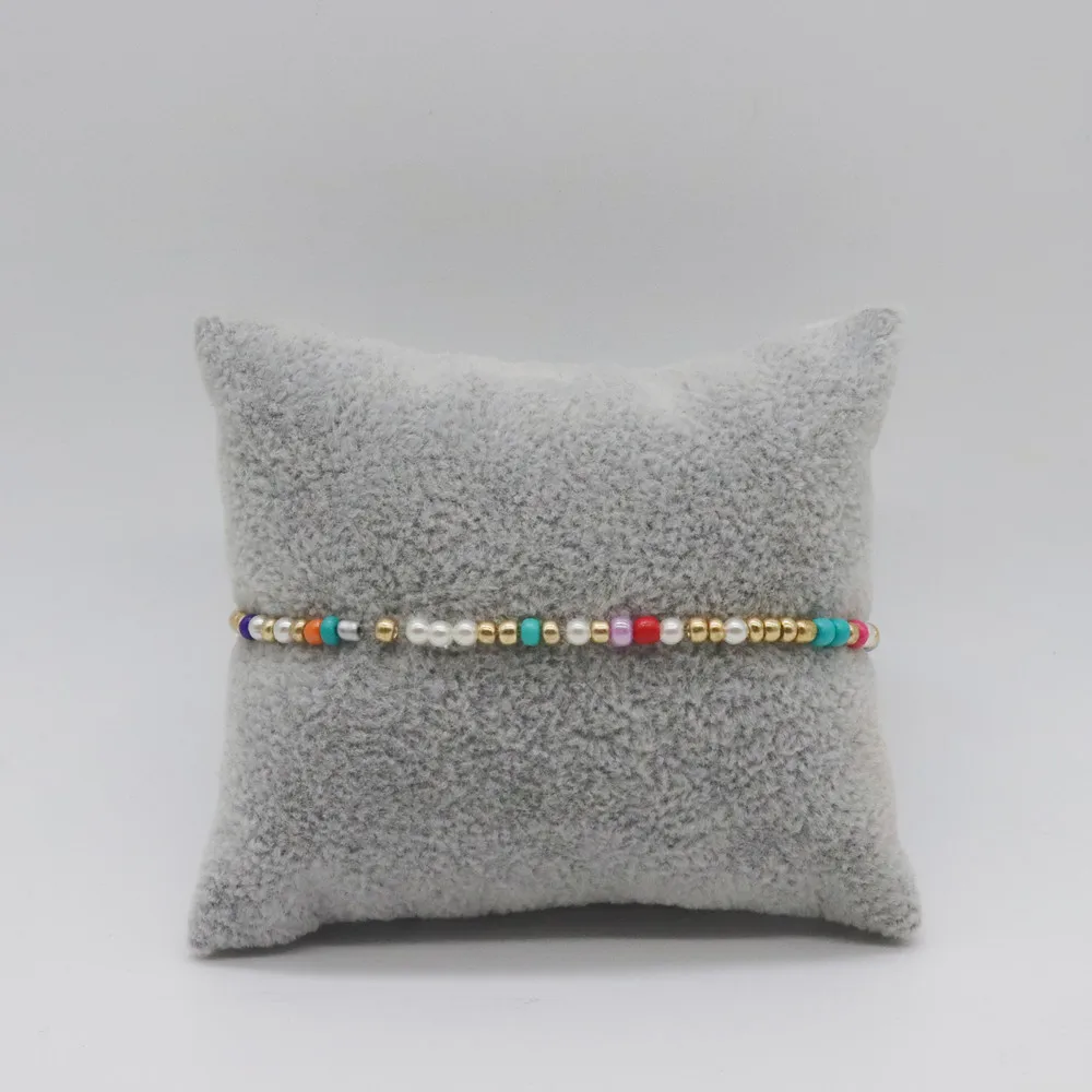 Красочный браслет ручной работы с бусинами для женщин ожерелье летняя недорогая