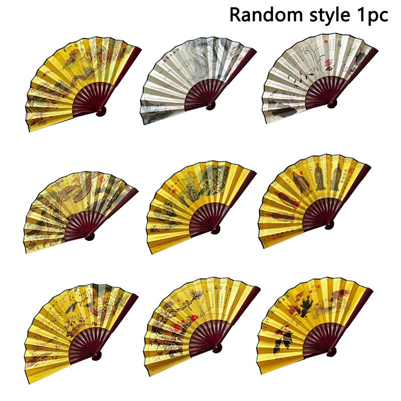 

Китайский винтажный складной веер JETTING