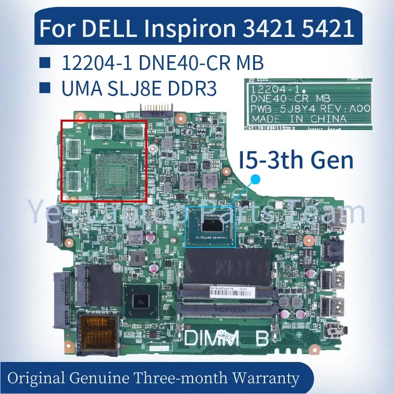 Материнская плата для ноутбука DELL Inspiron 14R 12204 3421 5421, r4 07GDDC 0PTNPF 0JK9FM 0CHXVJ 0825R3, материнская плата для ноутбука