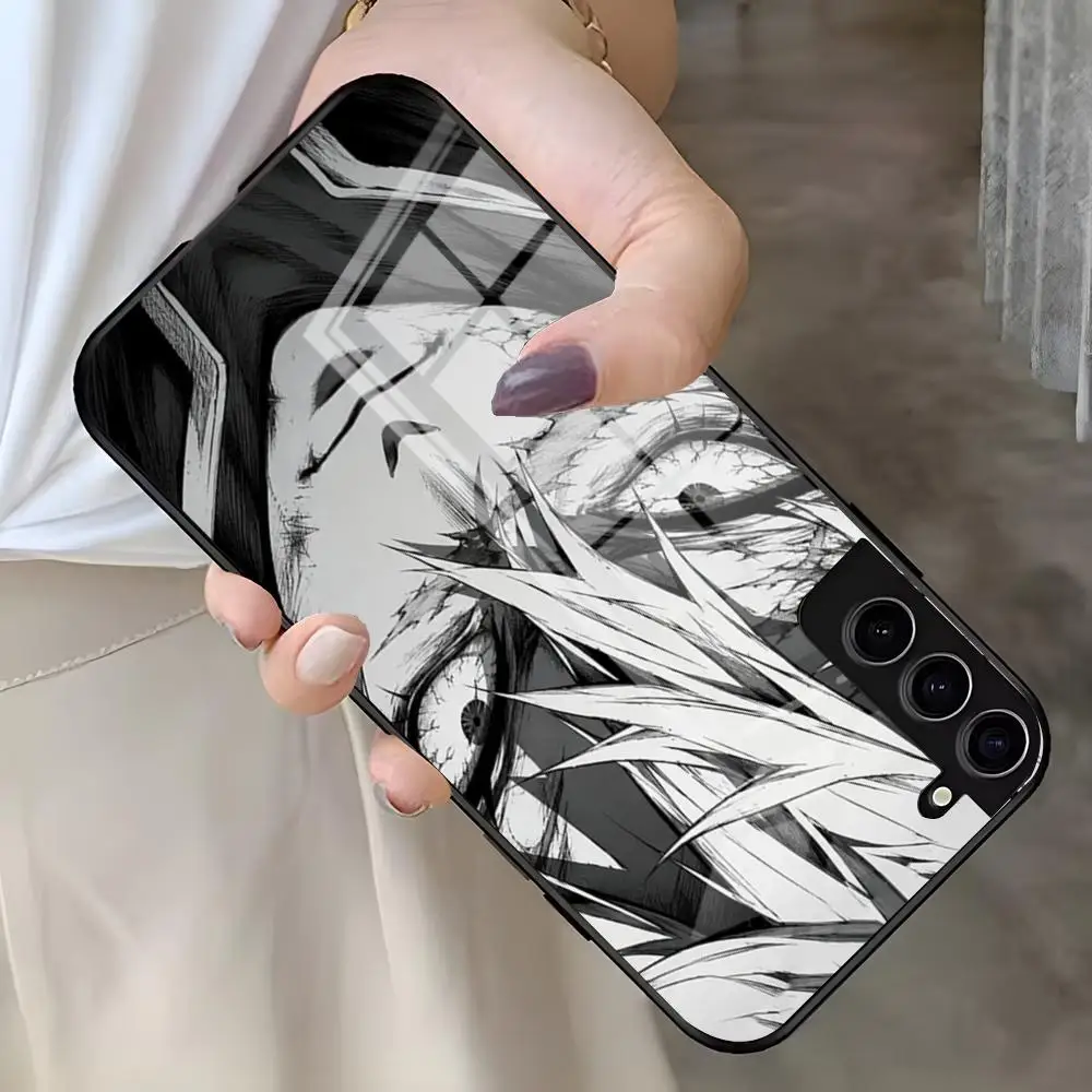 Фото Чехол для телефона P-Demon Cool S-Slayer-RE для Samsung S26 S25 Edge S24 S23 S22 Ultra Plus Fe A57 A37 A17 A27 5G, стеклянная крышка №5