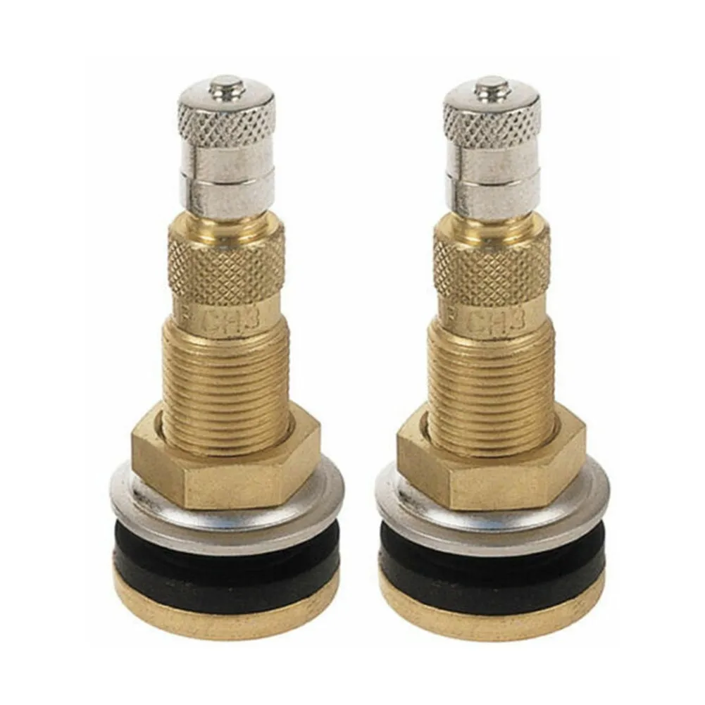 

2PCS TR618A 1-7/8\" Tractor Air Liquid Tubeless Tire Brass Valve Stem Pack Truck Clamp-In Valve Stem Accessories