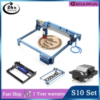 sculpfun s10 laser engraving machine high speed industrial grade carving and cutting device ultra thin 10w laser engraver set
