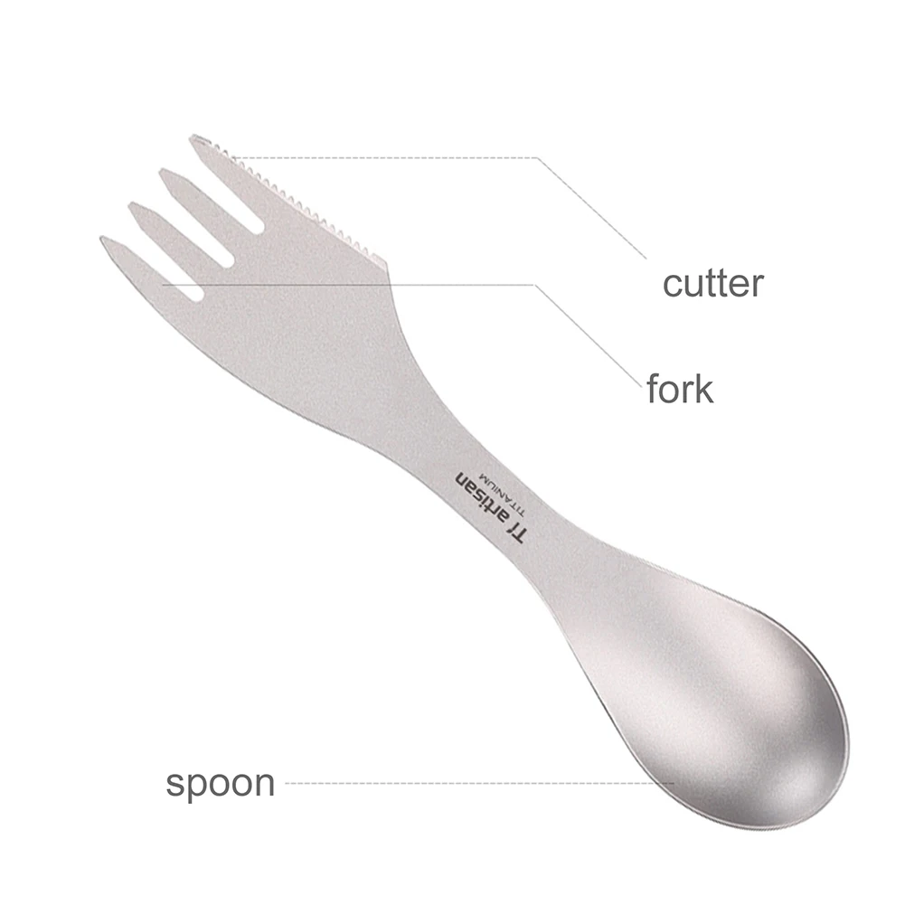 Спорк Возьмите блюда для кемпинга в следующий уровень с помощью этой титановой