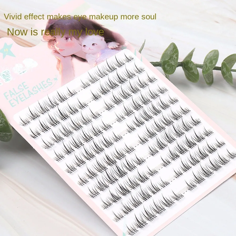 10-разрядные 3D накладные ресницы нет необходимости в клею ультра-звуки