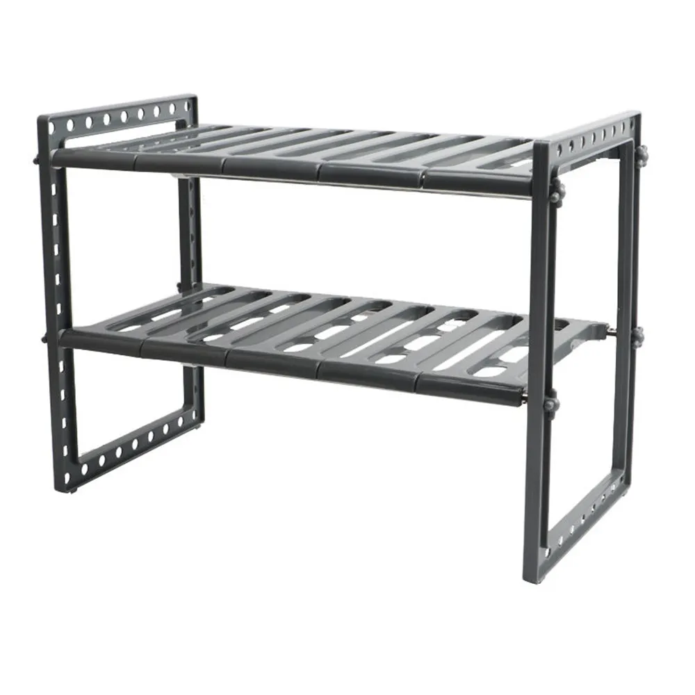 

New Under the Sink Rack Shelves Expandable 2 Tier CabinetCabinet Shelf Bathroom Balcony Kitchen Under Bathroom Sink Organizer