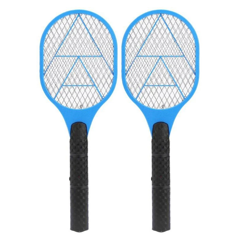 2X Batteries Electric Mosquito Swatter Anti Mosquito Fly Repellent Pest Rejecting Racket Bug Insect Repeller
