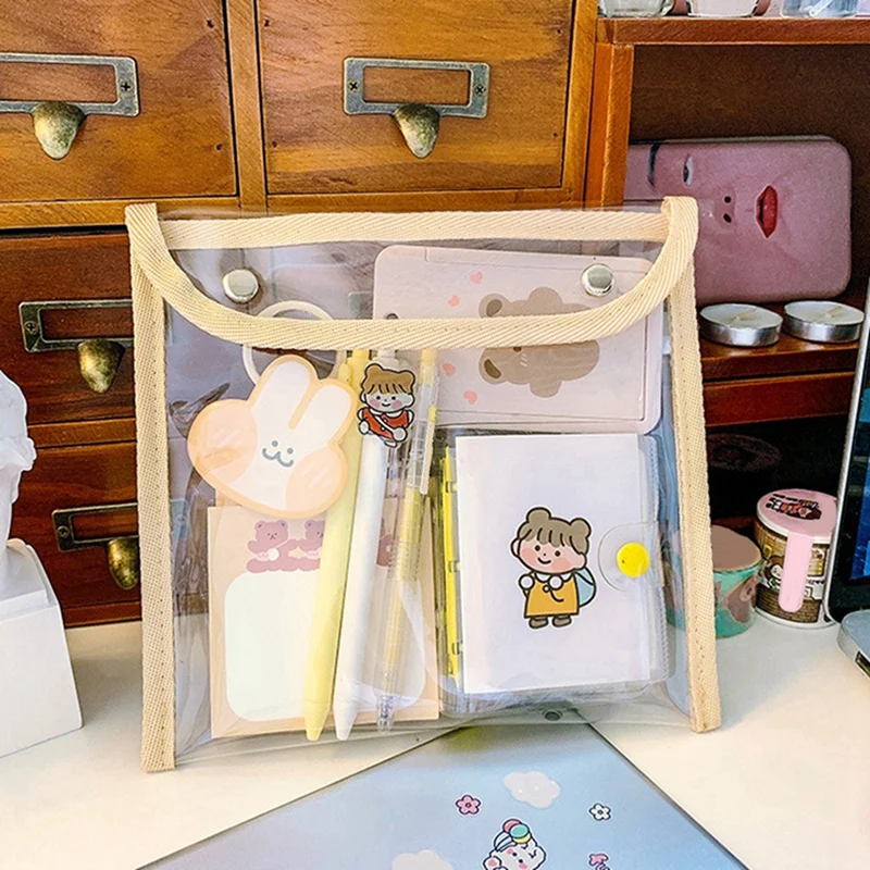 Case Test Paper Stationery Storage Bag Large Capacity Waterproof Transparent Document Bag